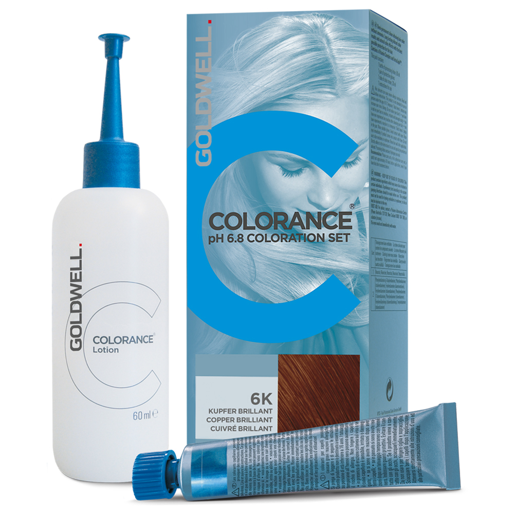 Goldwell Colorance Haarfarbe kupferbrillant 6 K PH 6,8 SET: TUBE 30 ml, LOTION 60 ml 90 ml