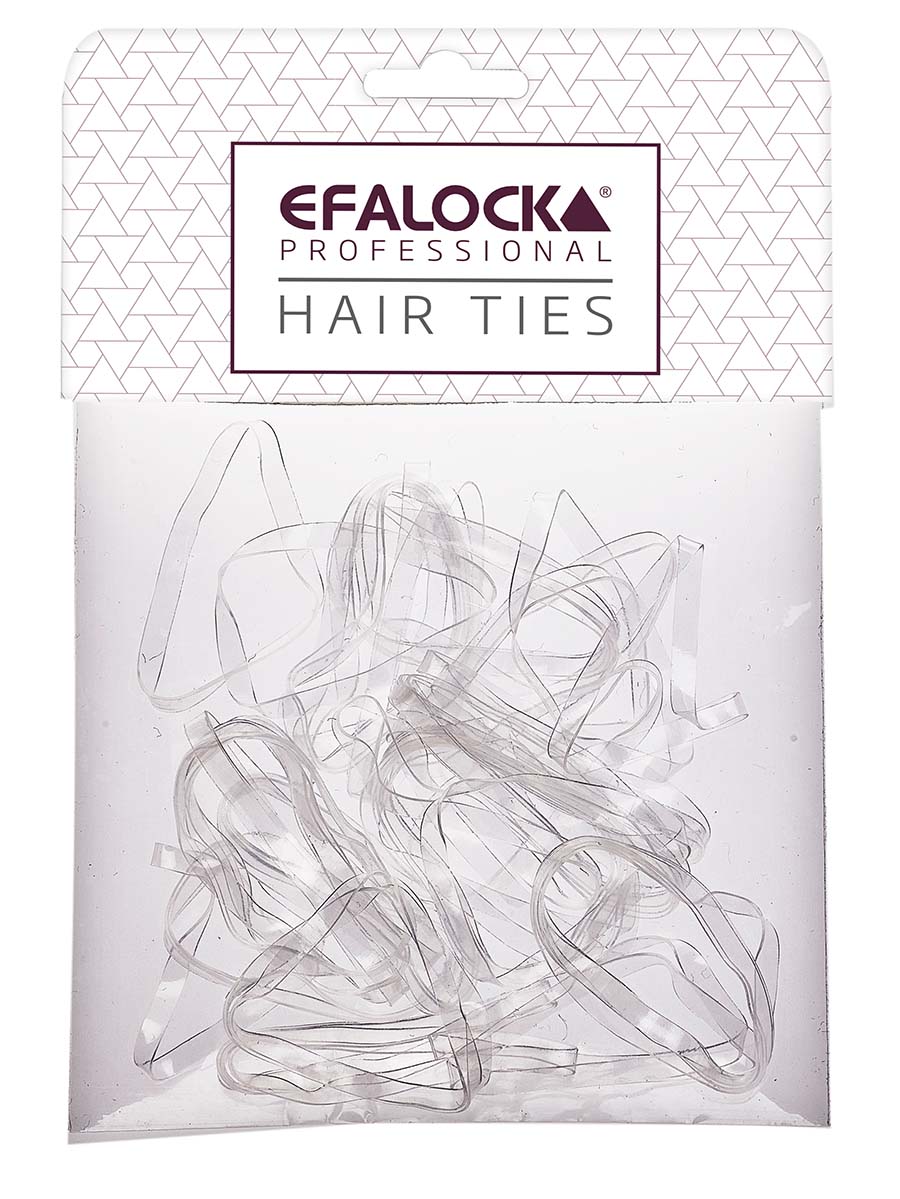 Efalock  Rasta-Haargummi Dick/Groß 100 Stück Transparent